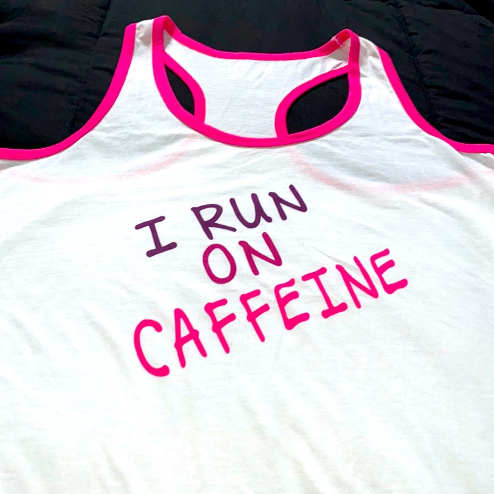 White & Pink Workout Tee